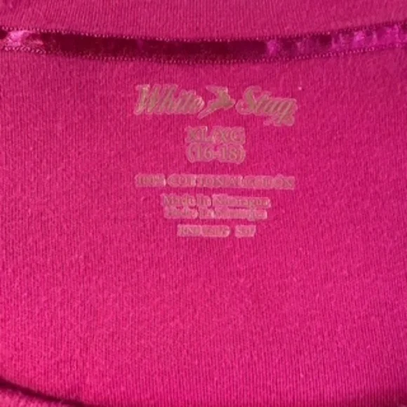 White Stag Scoop Neck Hot Pink Long Sleeve Women's Tee Size XL (16-18) - Picture 4 of 5